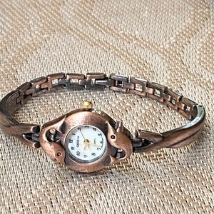 Geneva Dolphin Copper Tone Watch Vintage